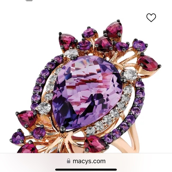 Le Vian Crazy Collection Multi-Stone ring in 14 k Strawberry Rose Gold - Picture 6 of 7